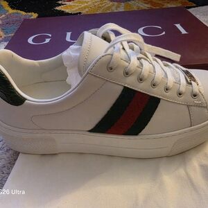 Gucci
Ace Web Mixed Leath Gucci White Leather Sneaker